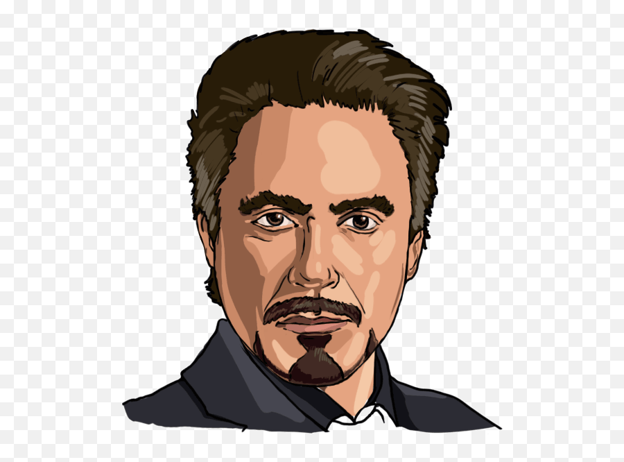 Draw Robert Downey Jr Step - Easy Portrait Drawing Male Emoji,Facebook Robert Downey Emotion