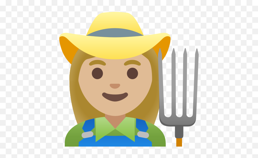 U200d Woman Farmer Medium - Light Skin Tone Emoji Emoji Agricultora,Cowboy Emoji