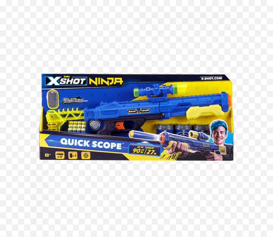 X - Shot Ninja Quick Scope Blaster With 12 Darts Bandana And Dog Tags X Shot Ninja Quickscope Emoji,Twitch Gun Emoticon