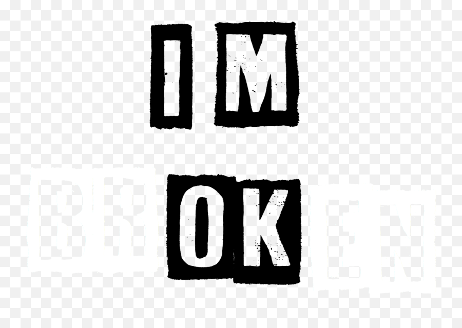 Imbroken Broken Okay Ok Imnotok Sticker - Language Emoji,Brokecopy Past Emojis