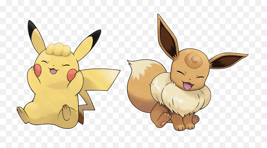 Pokémon Lets Go - Two Pokemon Characters Emoji,Eevee Think Emoji