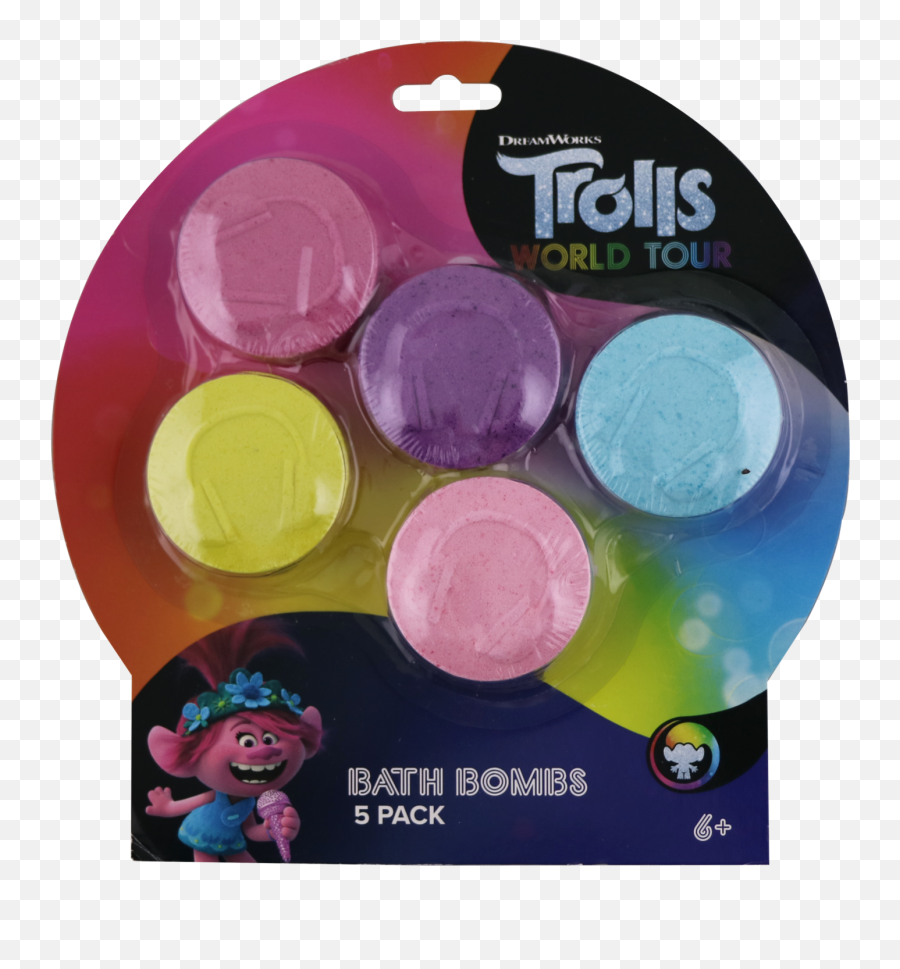 Trolls 2 5pk Bath Bombs - Bath Bomb Toys Troll Emoji,Emoji Bath Bomb Set Item#: 1282997