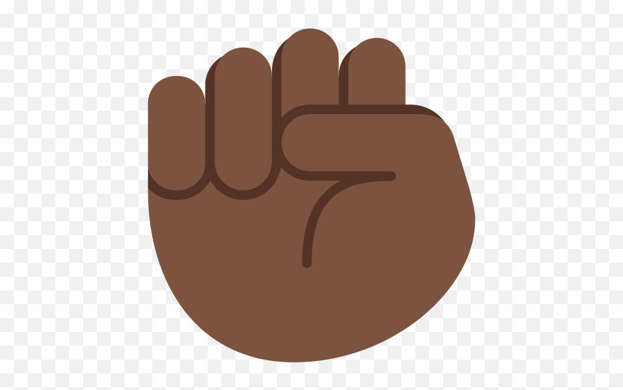 Raised Fist Emoji With Dark Skin Tone - Fist,Fist Emoji