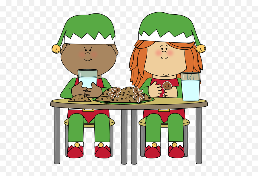 Free Christmas Elves Pictures Download Free Christmas Elves - Children Eating Cookies Cartoon Emoji,Furcadia List Of Emoticons