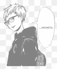 Anime - Haikyuu Tsukishima Manga Png Emoji,No Emotion Anime Male Monochrome