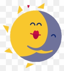 Sun And Moon Embrace Gif - Universe Sun Moon Discover U0026 Share Gifs Happy Emoji,Emoticon For Hug