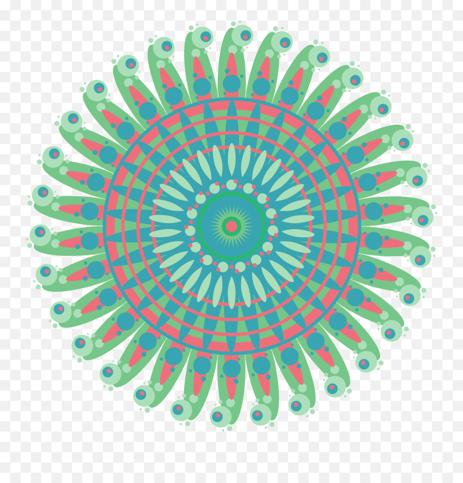 Mandala Pattern Circle Geometric Neon Green Drawing Free - Mjb International Emoji,Neon Music And Emotions