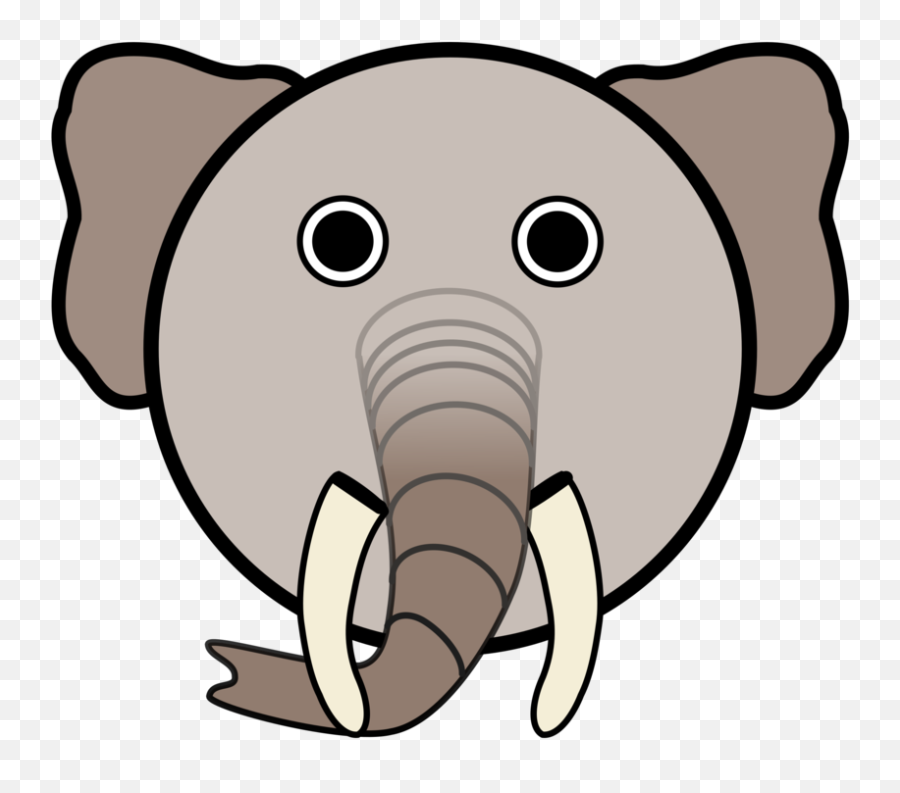 Carnivoran Dog Like Mammal Line Art Png - Elephant Head Clipart Black And White Emoji,Free Emoticon For Elephant