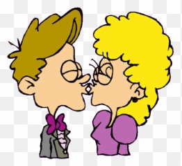 Cartoon Kiss - Kissing Couple In Public Animation Emoji,Kissing Toon Emojis