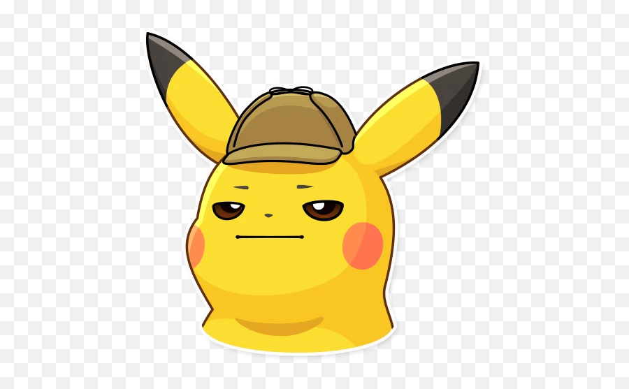 Detective Pikachu Telegram Stickers Emoji,Detective Emoji