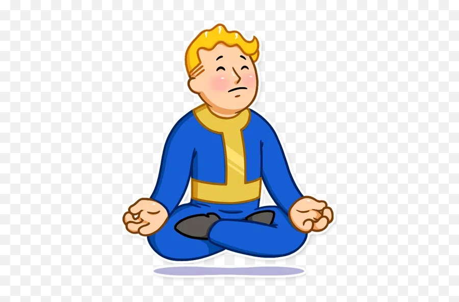 Unofficial Fallout Vault Boy - Sitting Emoji,Fallout Boy Thumbs Up Emoji