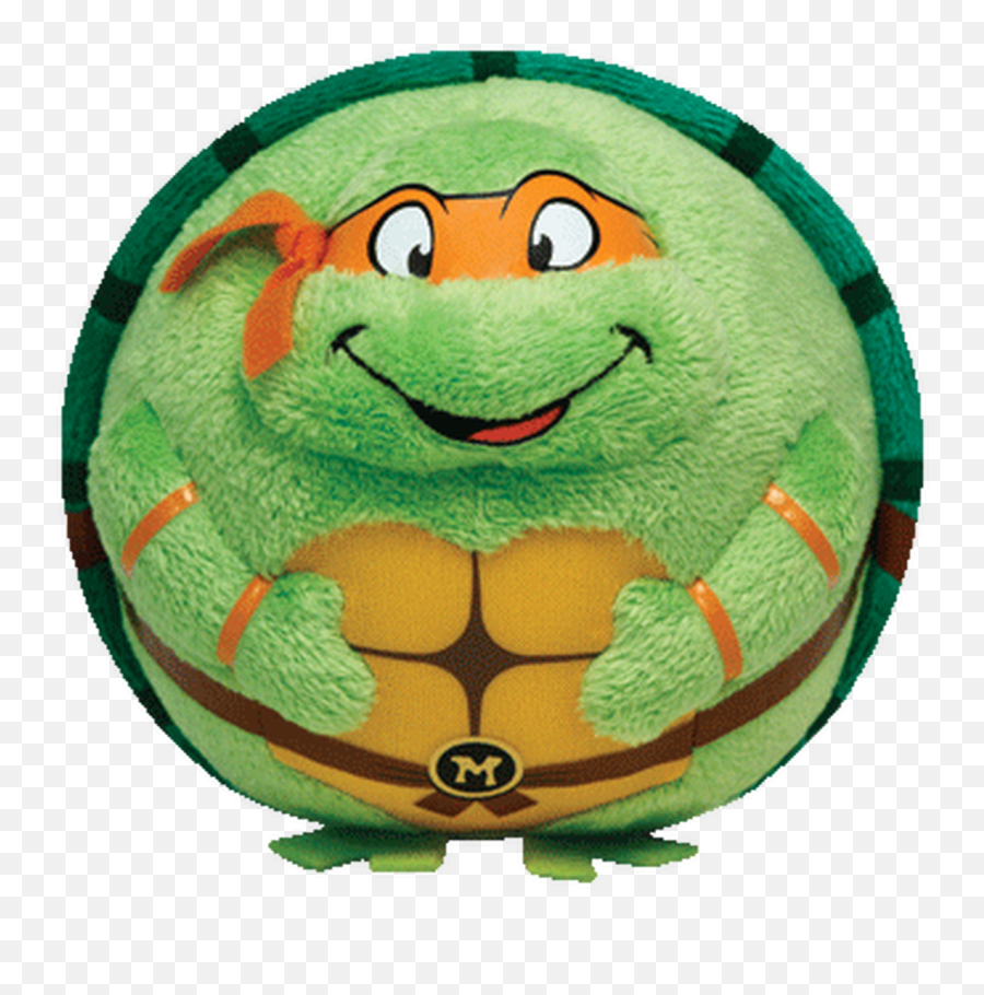 Ty Beanie Ballz Teenage Mutant Ninja Turtles Michelangelo 5 - Inch Plush Tmnt Pillow Pets Emoji,5inch Emoticon Plush
