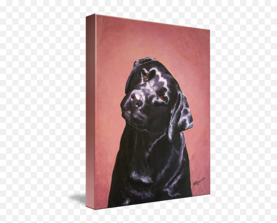 Black Labrador Portrait Painting By Amy Reges - Black Labrador Portrait Painting Emoji,How To Add Emotion To Paint