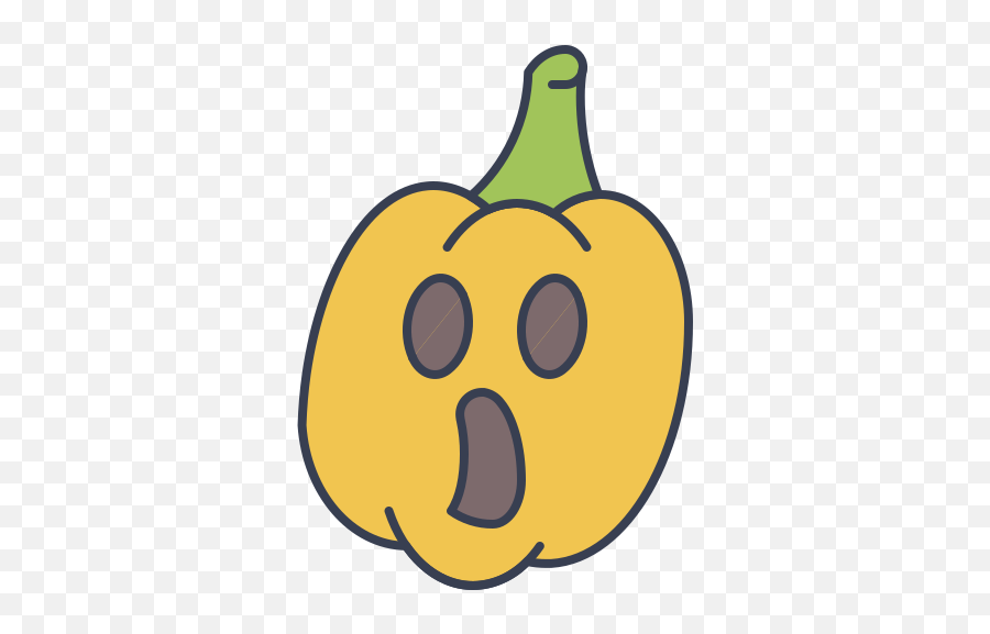 Scared Pumpkin Halloween Free Icon Of Trick Or Treat Emoji,Facebook Pumpkin Chat Emoticons