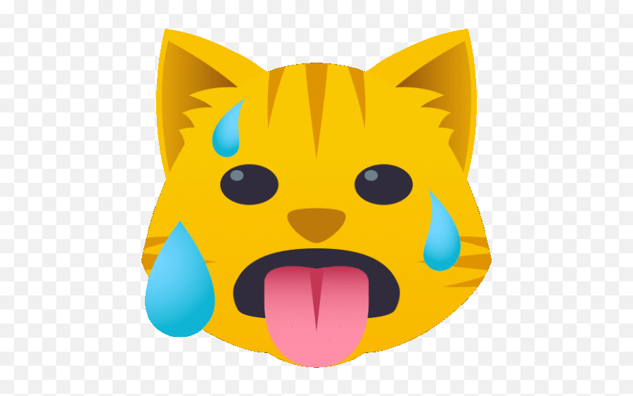 Sweating Cat Gif - Sweating Cat Joypixels Discover U0026 Share Gifs Cat Emoji,Sweaty Emoji