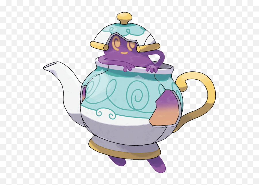 Bulbanewsnow On Twitter Official Artwork For Polteageist - Tea Pokemon Emoji,Kettle Emoji