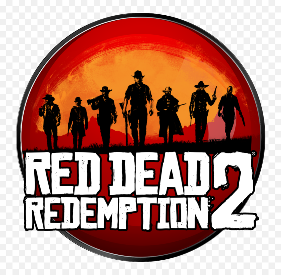 Text Logo Red Dead Redemption 2 Sticker - Transparent Red Dead Redemption 2 Logo Emoji,Rockstar Emoji