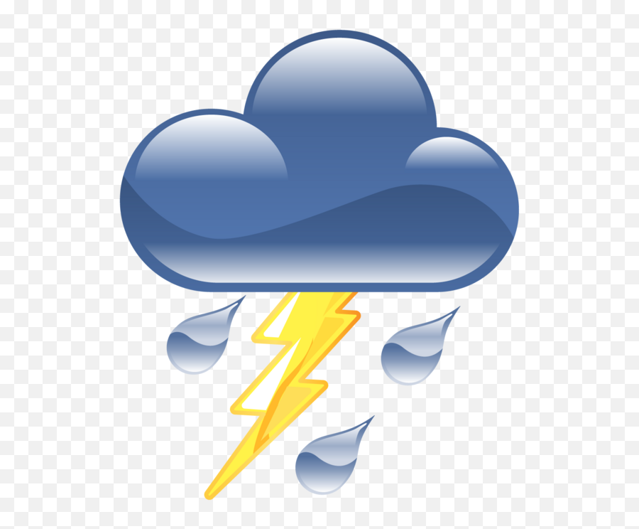 Thunderstorm Clipart Transparent Png - Thunderstorm Icon Emoji,Okc Thunder Emoji