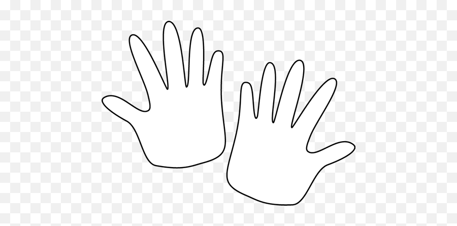 Hands Clipart Black And White Free - Hands Png White Emoji,Black Praying Hands Emoji