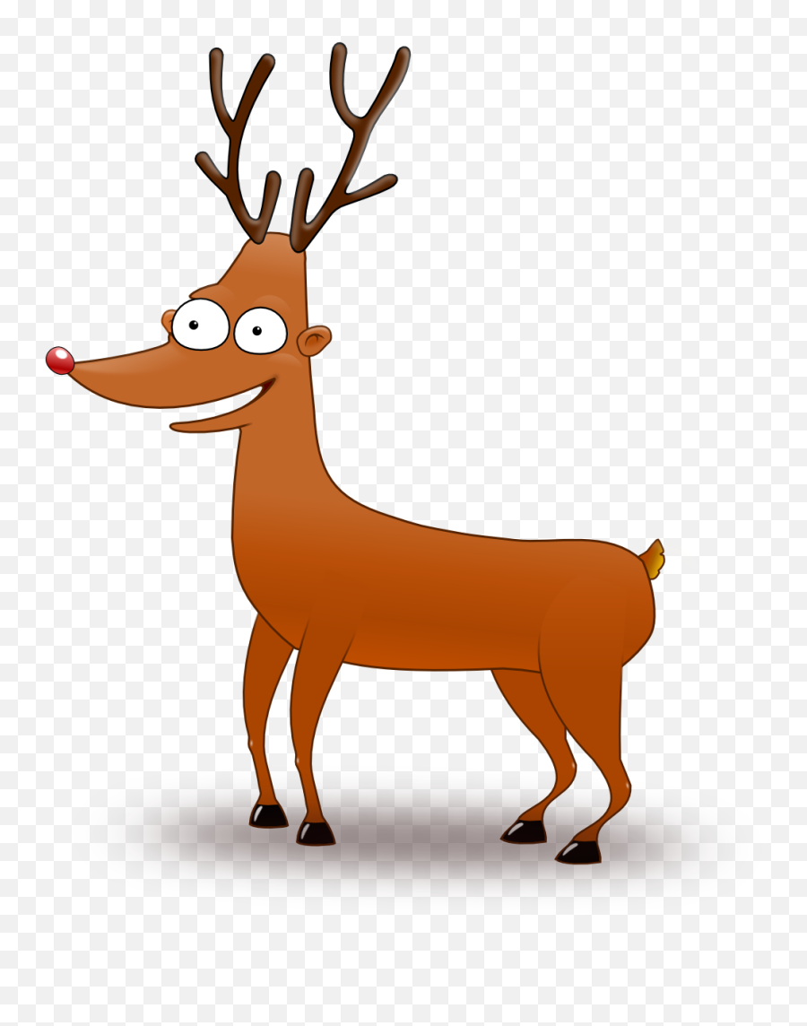 Deer Clipart Vertebrate Deer - Reindeer Clipart Funny Emoji,Whitetail Deer Emoji