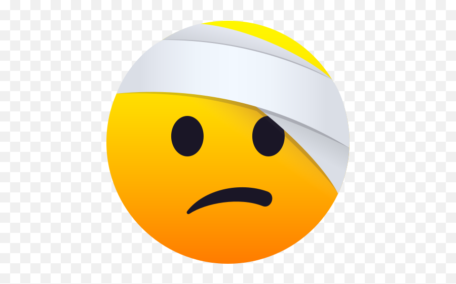Emoji Face With Headband Sick - Man With Bandaged Head Funny,Emoji With Monocle