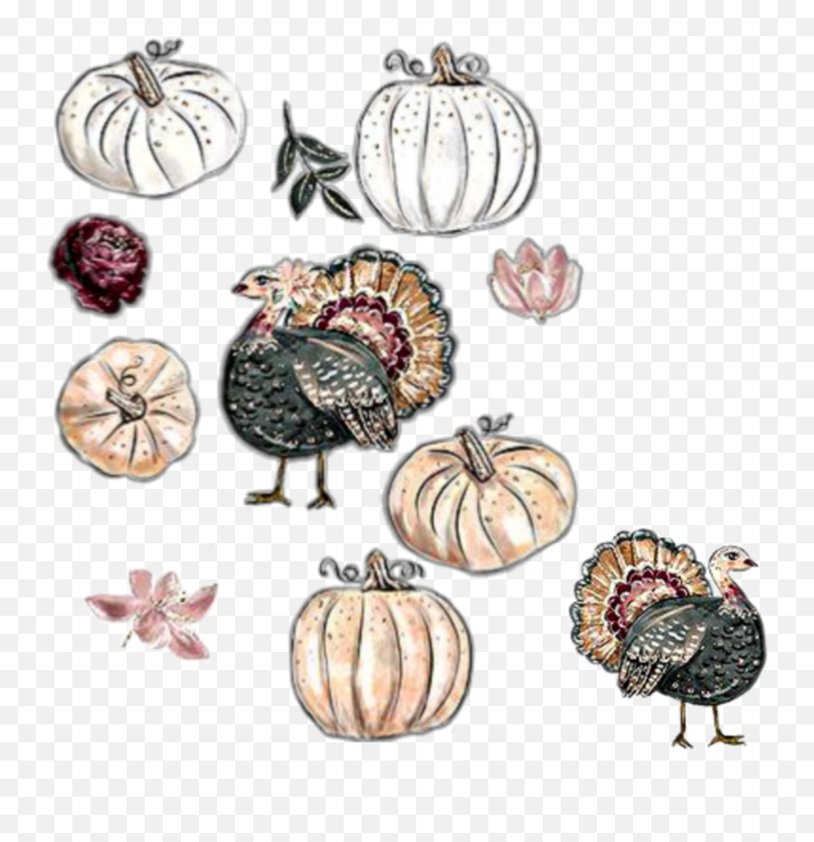 Watercolor Thanksgiving Sticker - Gourd Emoji,Thanksgiving Emojis