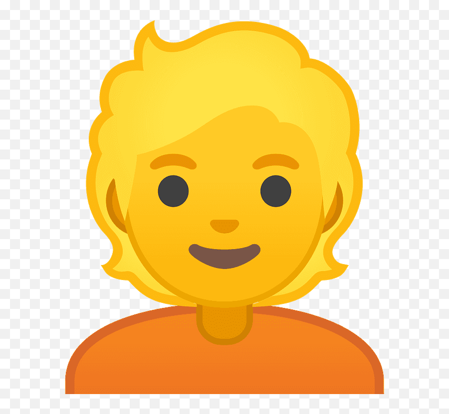 Person Blond Hair Emoji Clipart Free Download Transparent - Emoticon Persona Png,Silhouette Of A Person Emoji Png