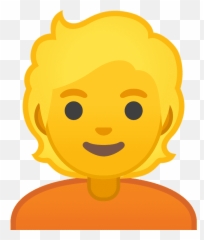 Person Blond Hair Emoji Clipart Free Download Transparent - Emoticon Persona Png,Silhouette Of A Person Emoji Png