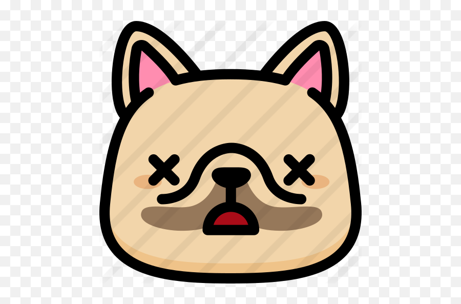 Dead - Evil French Bulldog Emoji,Emotions Do Zap Animais