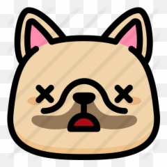 Dead - Evil French Bulldog Emoji,Emotions Do Zap Animais