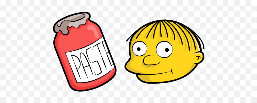 The Simpsons Ralph Wiggum Paste Cursor U2013 Custom Cursor - Ralph Wiggum Eating Paste Emoji,Whistle Emoticon