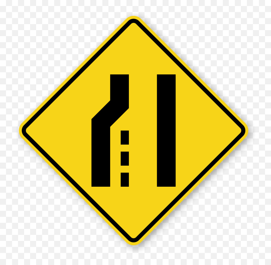 Road Signs - Right Lane Ends Sign Emoji,Road Sign Emojis
