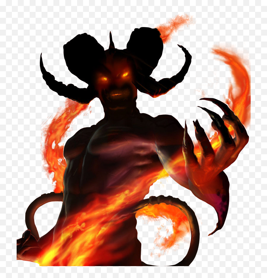 Demon Png Hd Background U2013 Png Lux - Devil With No Background Emoji,Flame Illustration Emoji