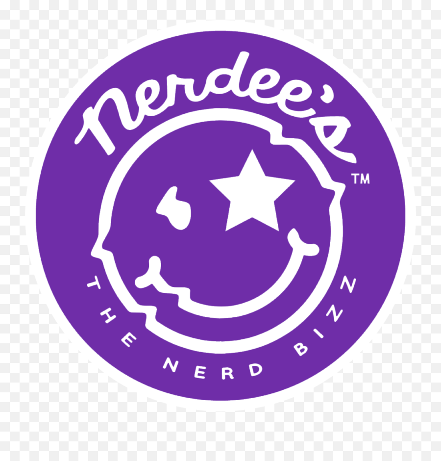 Nerdeeu0027s Logo High Quality Stickers Round - 4 Mil Vinyl High Gloss Uv Multiple Sizes U0026 Colors Language Emoji,Emoticon Covering Ears Images