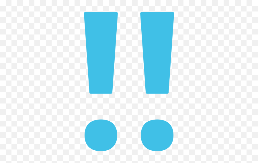 Double Exclamation Mark Emoji - Exclamation Mark Emoji Blue,Exclamation Emoji