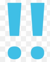 Double Exclamation Mark Emoji - Exclamation Mark Emoji Blue,Exclamation Emoji