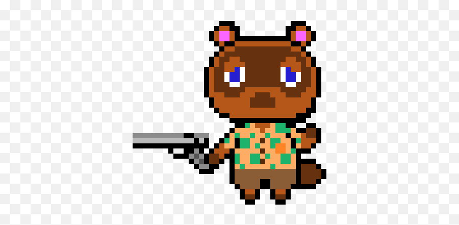 Pixel Art Gallery - Animal Crossing Tom Nook Cross Stitch Patterns Emoji,Dying Of Laughter Emoticon Copy And Paste