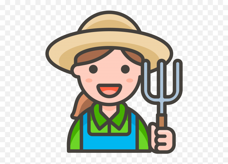 Download Woman Farmer Emoji - Woman Farmer Icon Png Image Woman Farmer Icon Png,Woman Emoji