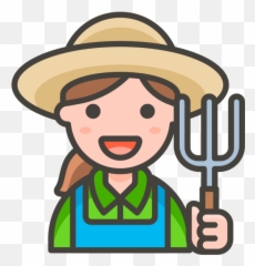 Download Woman Farmer Emoji - Woman Farmer Icon Png Image Woman Farmer Icon Png,Woman Emoji