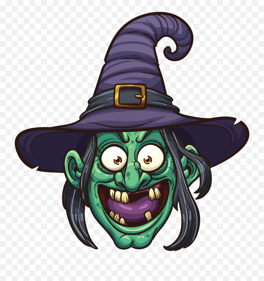 Witch Face Png Pic Png Mart - Cartoon Witch Emoji,Witch's Hat Emoji