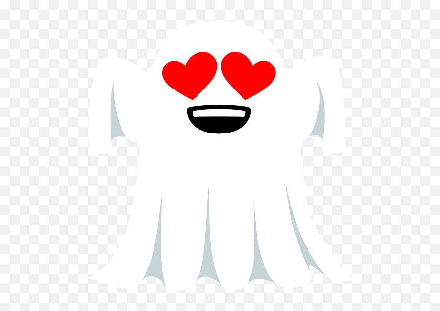 Ghost Hearteyes T - Shirt Fictional Character Emoji,Have Day Emoji Shirt