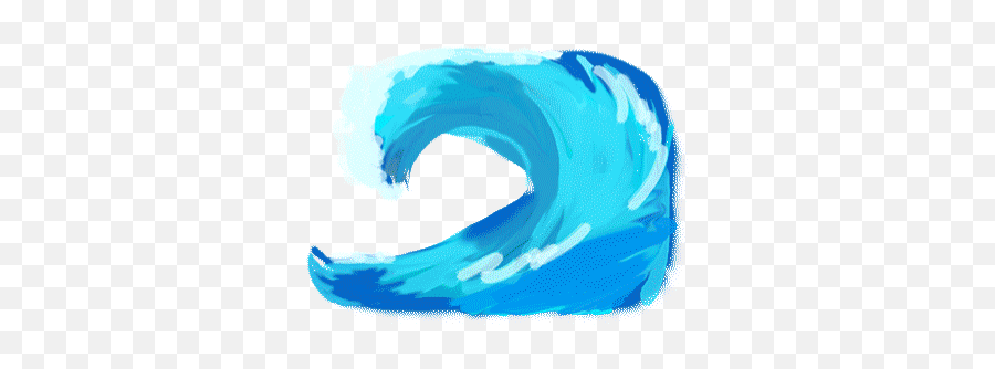 Blue Wave Waves Youtube Cute Sticker By Joic17 - Cute Wave Emoji,Cute Emoji That Waves