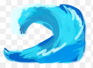 Blue Wave Waves Youtube Cute Sticker By Joic17 - Cute Wave Emoji,Cute Emoji That Waves