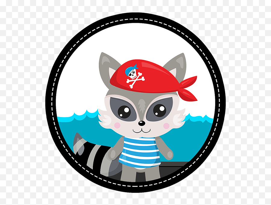 Woodland Animals Printable Pirate Ship Cupcake Toppers - Fictional Character Emoji,Raccoon Emoticons Whatsapp