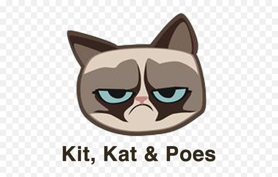 Kattennamen - Kit Kat U0026 Poes Grumpy Cat Clipart Emoji,Taiko Emoticon