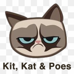 Kattennamen - Kit Kat U0026 Poes Grumpy Cat Clipart Emoji,Taiko Emoticon