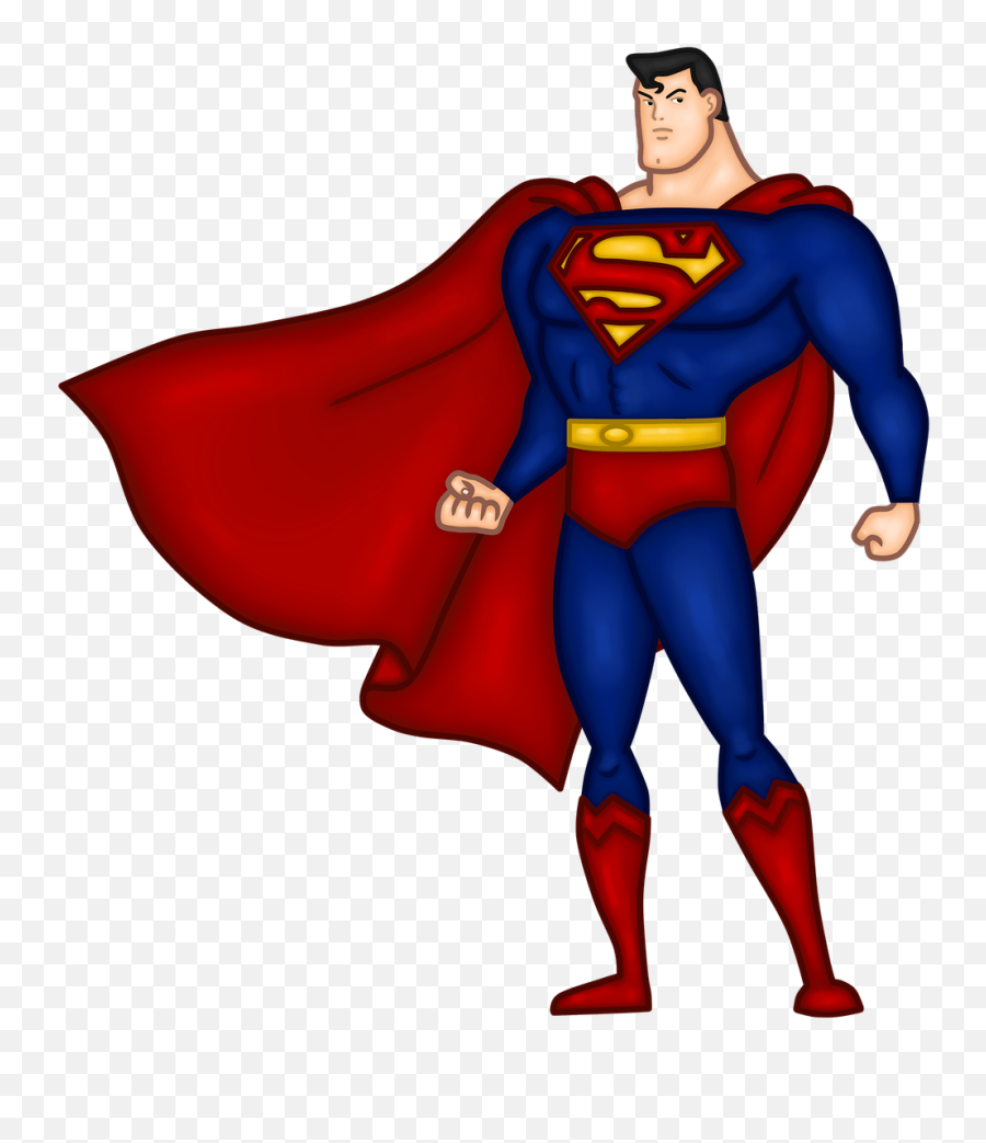 Free Photo Comics Dc Comics Superheroes - Superman Caricature Emoji,Superhero With Emotion Powers