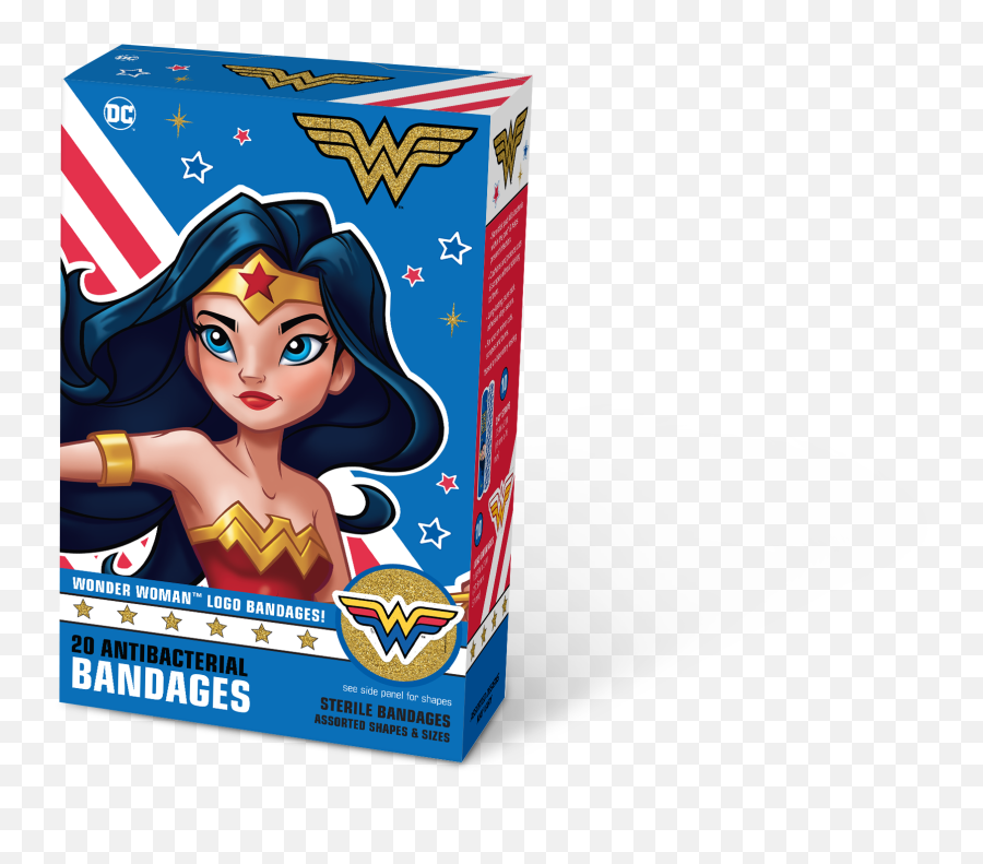 20 Count Wonder Woman Shapes Antibacterial Bandages Emoji,Blackberry Q10 Emojis