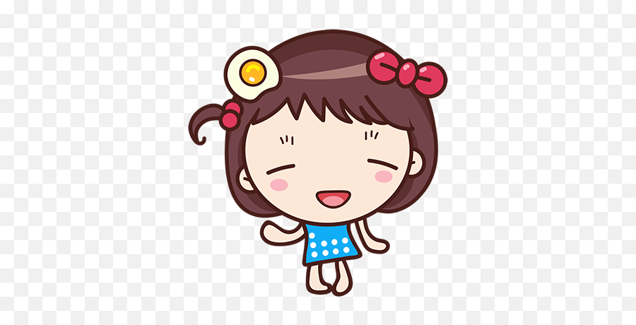 Yolk Girl Sticker - Cute Message Sticker Emoji By Shuiquan Shen,Emojis Funny Girls