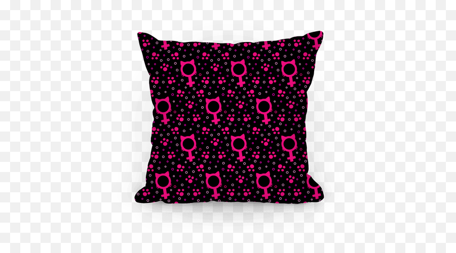 Female Cat Symbol Pattern Pillows Lookhuman Emoji,Cat Emoticon Facebook Comment